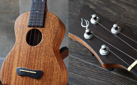【Leaf Instruments】ウクレレ「照り葉」 コンサート サイズ マホガニー | 楽器 弦楽器 音楽 ウクレレコンサート ハードケース付き