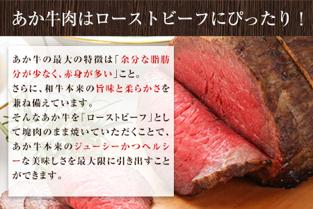 熊本の和牛 熊本県産あか牛ローストビーフ500g×2個 熊本あか牛 赤牛 あかうし 《30日以内に出荷予定(土日祝除く)》