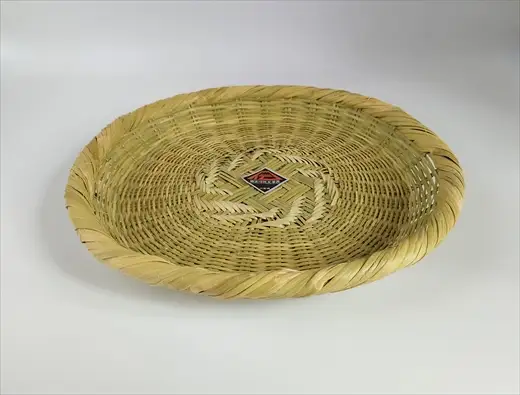 富士北麓”勝山”スズ竹細工「中皿」1枚 山梨県伝統工芸品