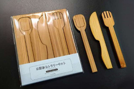 木頭杉のカトラリーキット（3本セット）│徳島県 那賀町 国産 木頭杉 杉 杉 手作り キット 工作 自由研究 夏休み ギフト プレゼント オリジナル 制作 NW-28