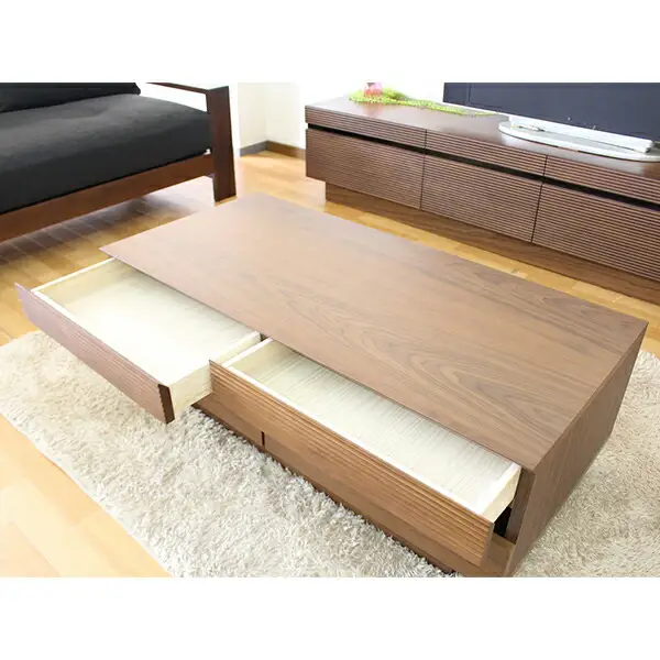 【開梱・設置】ミリオン 105cm センターテーブル（ウォールナット）　AX006