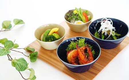 有田焼 反りボウル 4点セット 【金善製陶所】取り皿 サラダ 丼ぶり 新生活 おしゃれ うつわ 器 ギフト セット 35000円 do049