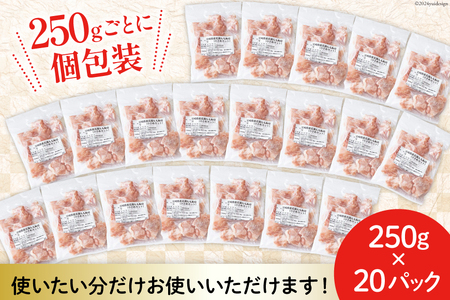 鶏肉 もも 宮崎県産 若鶏もも肉 カット 250g 20p 計5kg