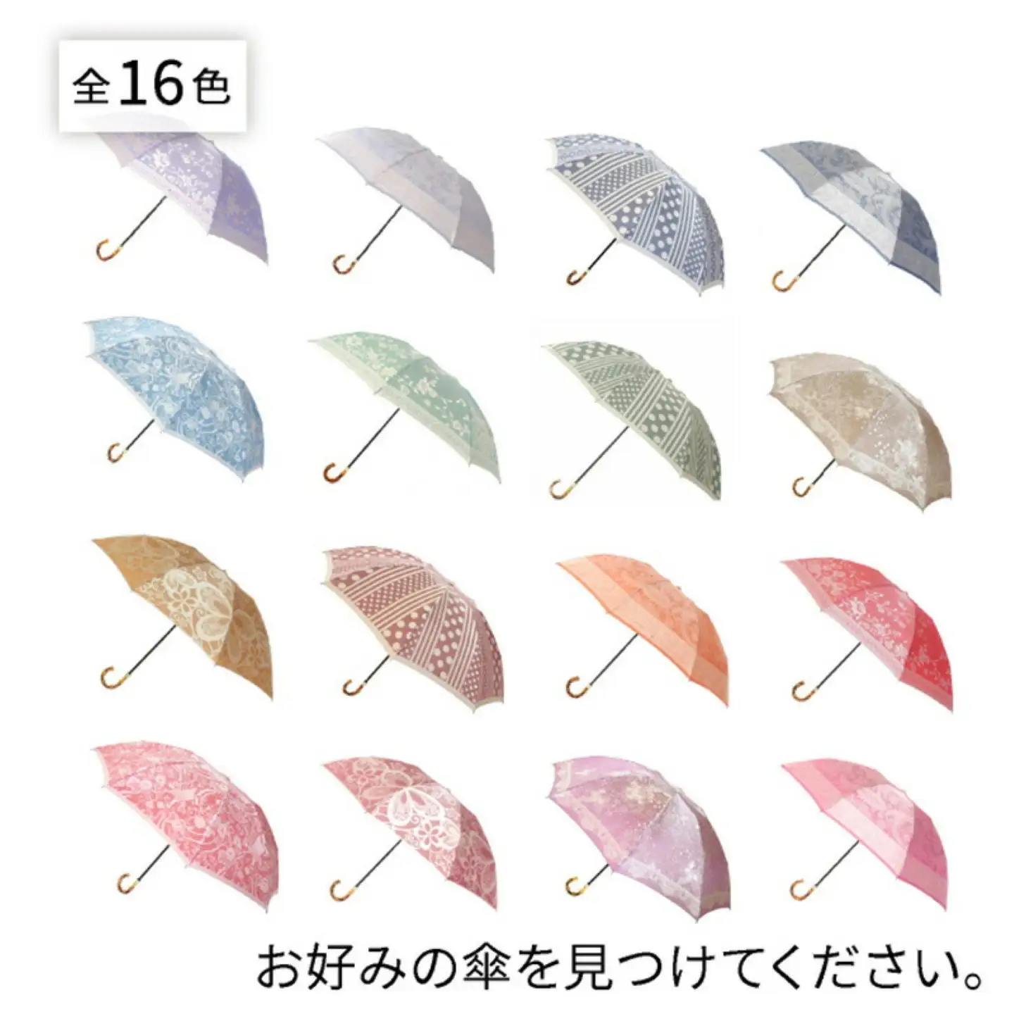 【槙田商店】晴雨兼用折りたたみ傘　kirie ドットフラワー　モカブラウン