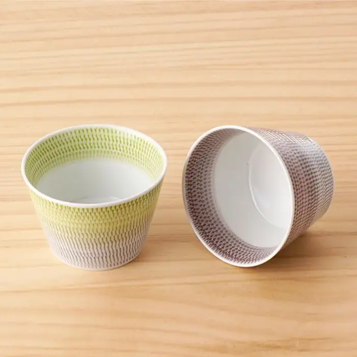 【波佐見焼】 色染流し そばちょこ 2点セット 緑・ネズミ色 食器 皿 【一真陶苑】 [BB18] 波佐見焼 食器