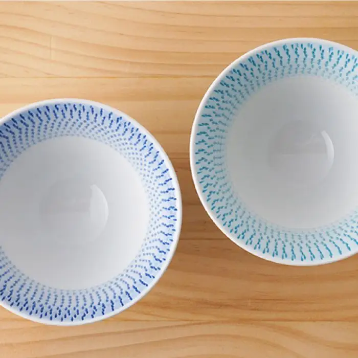 【波佐見焼】 富士碗 茶碗 2点セット 青・水色 食器 皿 【一真陶苑】 [BB23] 波佐見焼 食器