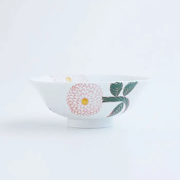 【波佐見焼】ダリア柄 マルチ碗 茶碗 ペアセット（小皿付） 食器 皿 【勲山製陶】 [CD02] 波佐見焼 食器