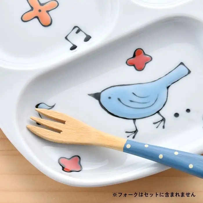 【波佐見焼】子ども 茶碗 セット「青い鳥」プレート・ミニ マグカップ・茶椀 食器 皿 【大新窯】 [DC12]  波佐見焼