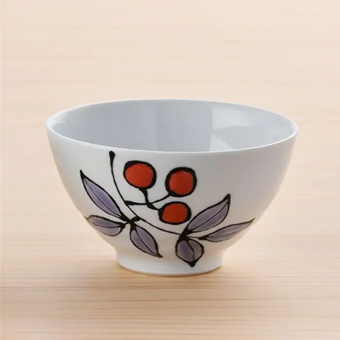 【波佐見焼】南天夫婦 茶碗 赤・青 2個セット 食器 皿 【大新窯】[DC16]  波佐見焼