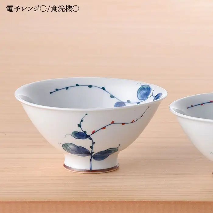 【波佐見焼】水引草 茶碗・正角皿 ペアセット 食器 皿 【松幸陶芸】 [HB13] 波佐見焼