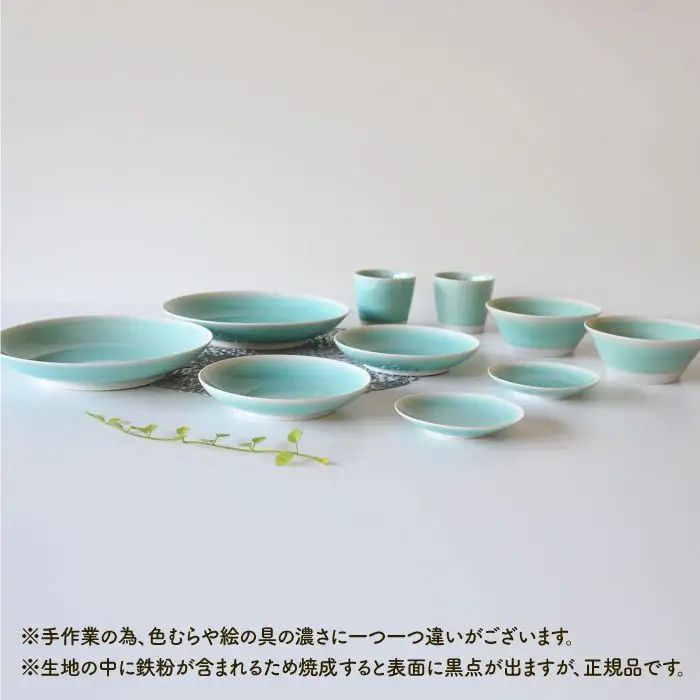 【波佐見焼】シャイニーカラー 水色（アマゾナイト）10点セット 皿 ボウル カップ 【陶芸ゆたか】 [VA55]  波佐見焼