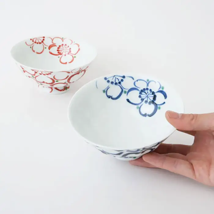 【波佐見焼】大輪桜 茶碗 湯呑み ペアセット 食器 皿 【福田陶器店】 [PA153]  波佐見焼