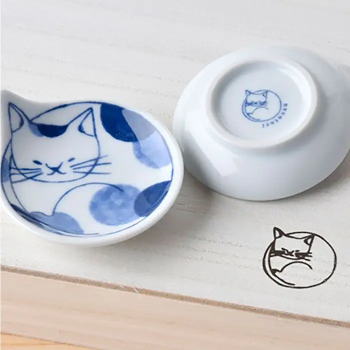 【波佐見焼】necoシリーズ 豆ねこ皿 小皿 6枚セット(木箱入り) 食器 皿 【石丸陶芸】 [LB16]  波佐見焼