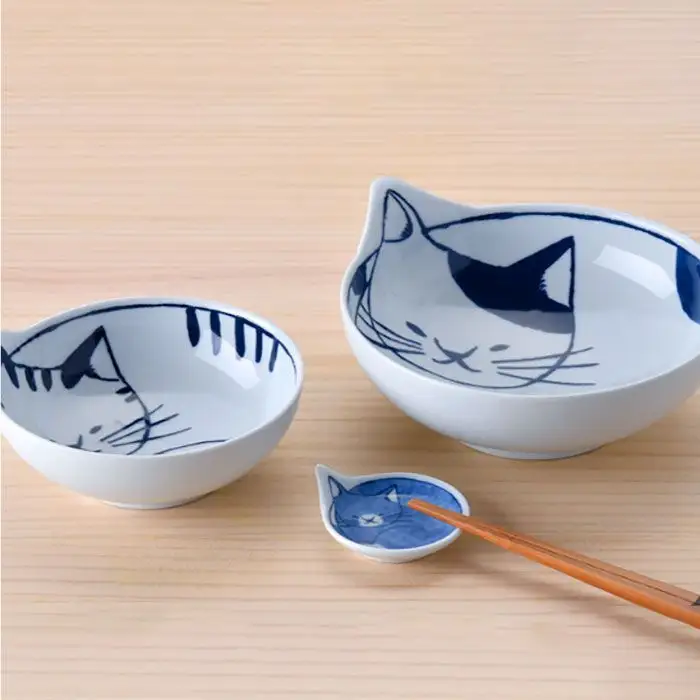 【波佐見焼】necoシリーズ かわいい neco皿 小皿 小鉢 豆皿 セット 食器 皿 【石丸陶芸】 [LB20]  波佐見焼