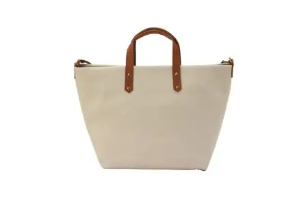 豊岡鞄 エルダー トートバッグA（キナリ×赤茶）