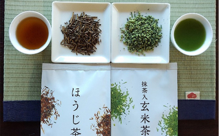 島田のお茶4種と茶箱のセット 緑茶 