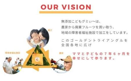【4袋セット】和歌山県産を中心にした国内産の規格外フルーツ100%！無添加こどもグミぃ～。子どもに罪悪感なく与えられる☆【AD001-ymym001】