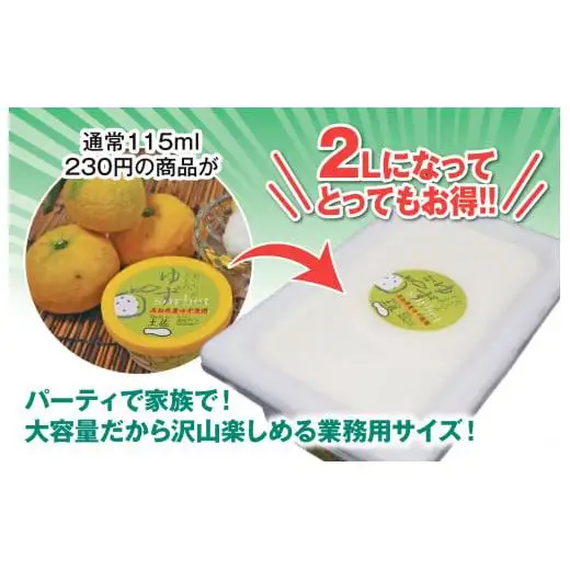 【 シャーベット 】 柚子シャーベット 2L