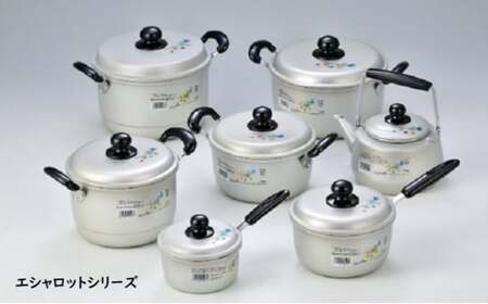 鍋 ガス火用 エシャロット両手鍋 24cm 両手鍋 蓋 蓋付き 軽量 軽い アルミ製 北陸アルミ 北陸アルミニウム 日本製 調理器具 キッチン用品 日用品 富山県 雑貨 なべ  FAD-0427