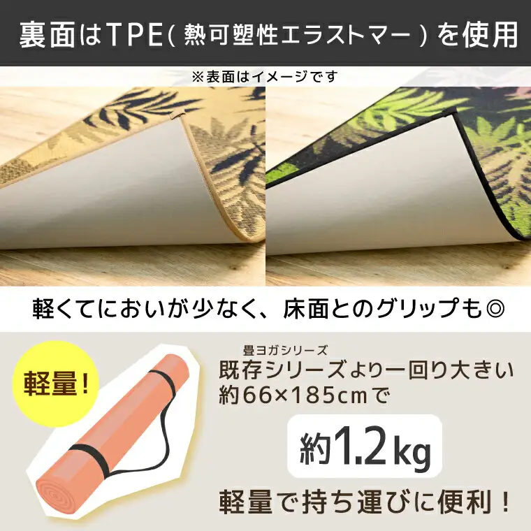 畳ヨガＥＣＯ　ｓｋｙｓｅａ　（６６×１８５）（ブルー）　AA065