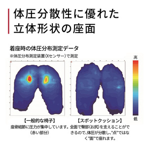 〈訳あり〉スポッとクッション（カラー廃番のため、ピンク好きな方におすすめ！）機能性クッション 楽らくクッション 姿勢矯正 カラークッション 立体 [023M08]