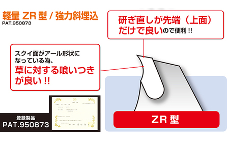 チップソー 草刈用 ZR型チップ 真剣勝負 日本製 チップソー 外径255
