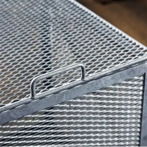 金属加工のプロがつくる「屋外用のゴミ箱」(縦50cm×横50cm×高さ60cm)_金属 メッシュ構造 屋外 ゴミ箱 北海道 釧路町 釧路超 特産品 _【1140286】