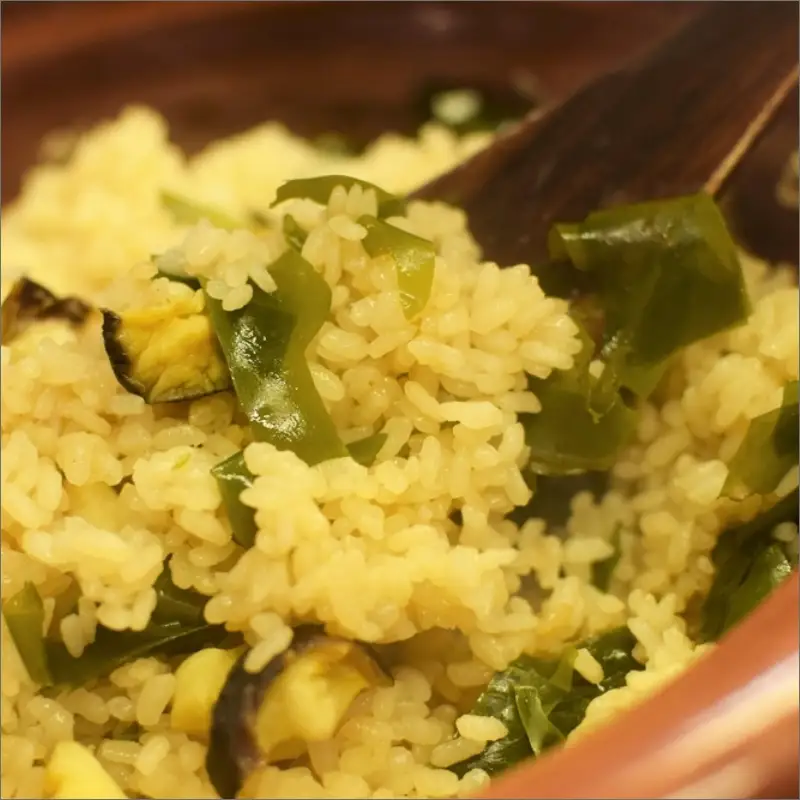 炊き込みご飯　サザエとハバ(海藻)ごはんセット 丹後こしひかり付き　炊き込みご飯