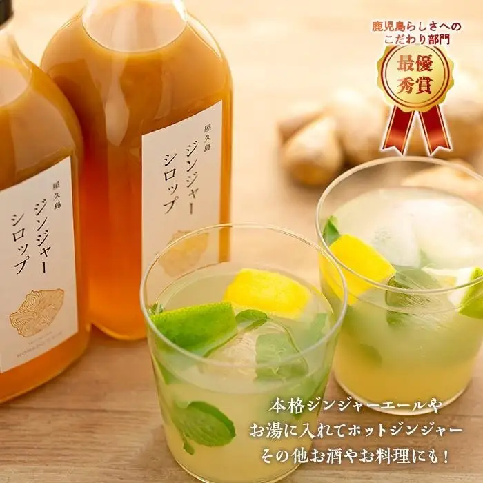 屋久島ジンジャーシロップ 特大(500ml)×2本セット