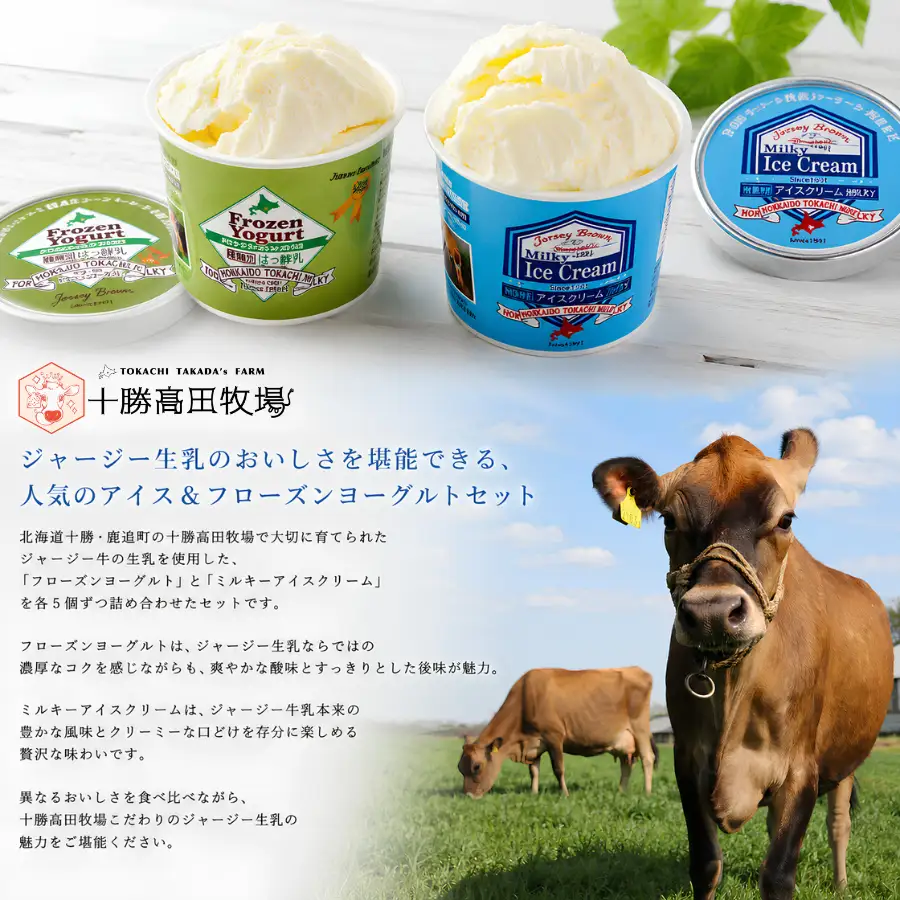 十勝ジャージー フローズンヨーグルト・ミルキーアイス　10個セット SKM002 【 北海道 鹿追町 送料無料 】 