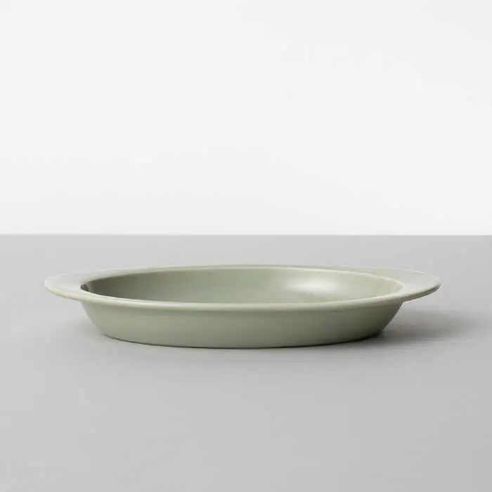 【波佐見焼 マルヒロ】HASAMI SEASON 01 オーバルプレートセット（4点）グリーン×イエローベージュ [EB151] 波佐見焼