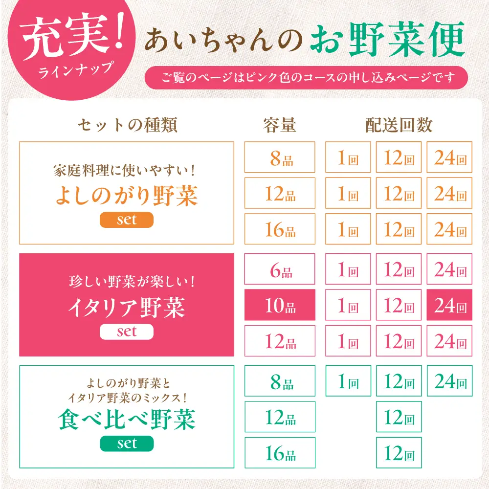【10品×24回定期便】あいちゃん農園「イタリア野菜」セット（レギュラー） 野菜 やさい[FAA019]