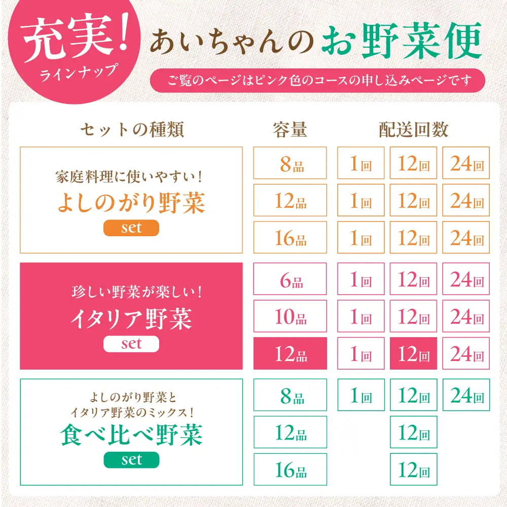 【12品×12回定期便】あいちゃん農園の「イタリア野菜」セット（ラージ） 野菜 やさい[FAA022]
