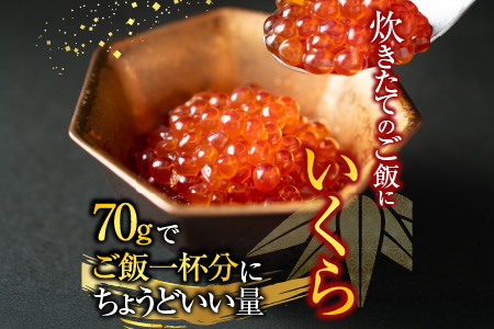 根室海鮮市場＜直送＞いくら醤油漬け(鮭卵)70g×2P(計140g)、甘口たらこ200g×1P A-28152