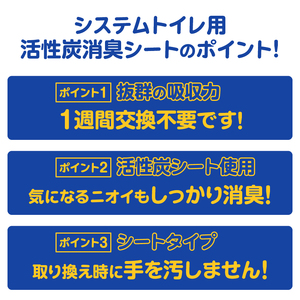 システムトイレ用 各社共通 活性炭消臭シート ペットシーツ 20枚×8袋 おしっこ 吸収 活性炭 ミクロの孔 強力消臭 1週間交換いらず ニャン 猫 ネコ ねこ まとめ買い ペット用 消耗 衛生 防災 備蓄 日本製 国産 SDGs サノテック 静岡 富士市 [sf024-001]