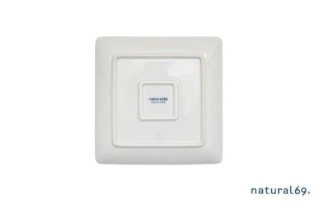 【波佐見焼】natural69 cocomarine×Janke 正角皿2枚セット 色チョウチンアンコウ／白チョウチンアンコウ 食器 皿 角皿 [QA07] 波佐見焼