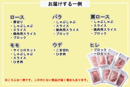 北海道産 健酵豚 お楽しみ 精肉 福袋 2kg 以上 (7～8パック)