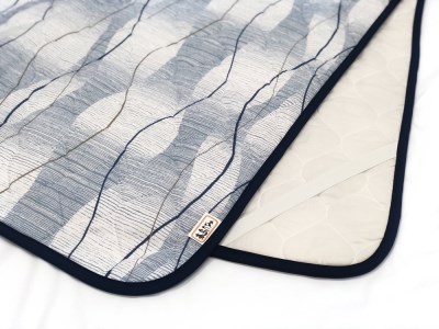 コットン100% 高島ちぢみ (表地) さらさらキルト敷パット シングルサイズ(約100×205cm)｜布団 布団 FNP006 [4600]