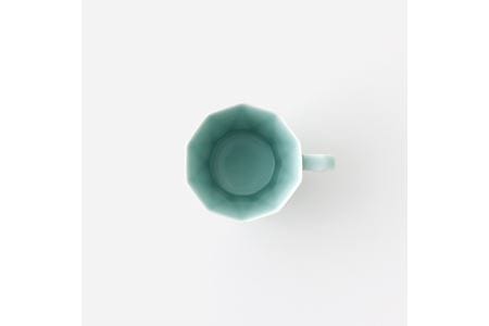 【伊万里焼】青磁十角マグカップ 027-H670