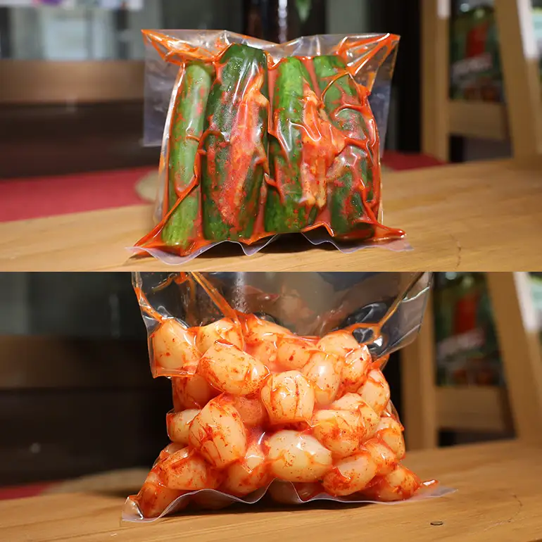 【ふるなびWEEK対象】キムチ 5種 (きゅうり らっきょう ごぼう 白菜 季節のキムチ)セット 2.1kg ～ 2.7kg (1袋 約350～450g×5種類) AF-003