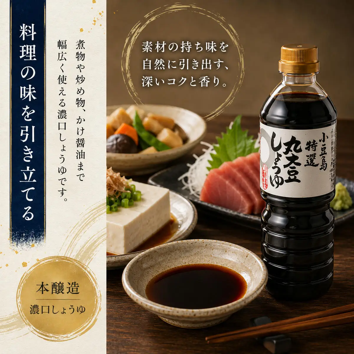 【 小豆島 】小豆島特選丸大豆醤油 調味料 しょうゆ 濃口 