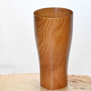 木製欅帯杢ビールタンブラー