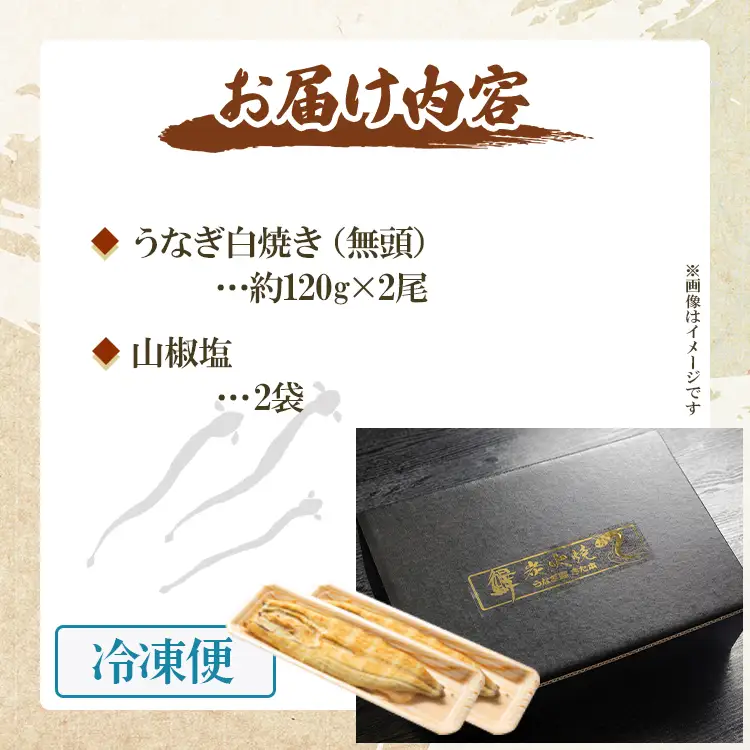 高知県産 うなぎ 白焼き 2尾 計240g（パック個包装）｜白焼き un-0083