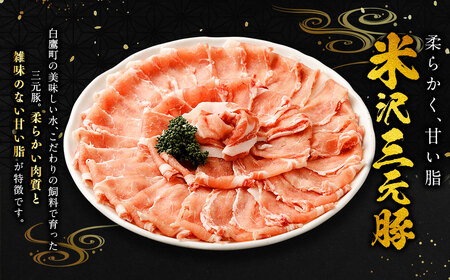 【指定日必須】米沢三元豚 ローススライス 1.2kg (600g×2P) 豚肉 ブランド肉 お肉
