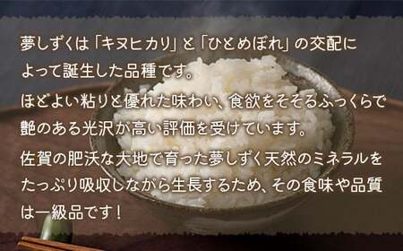 「令和5年産」夢しずく 定期便 12ヶ月 120kg 999-B602