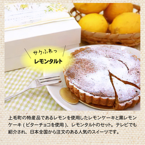 上毛町産レモンを使ったふわふわレモンケーキ&黒レモンケーキ・サクふわレモンタルトのセット_KT1002