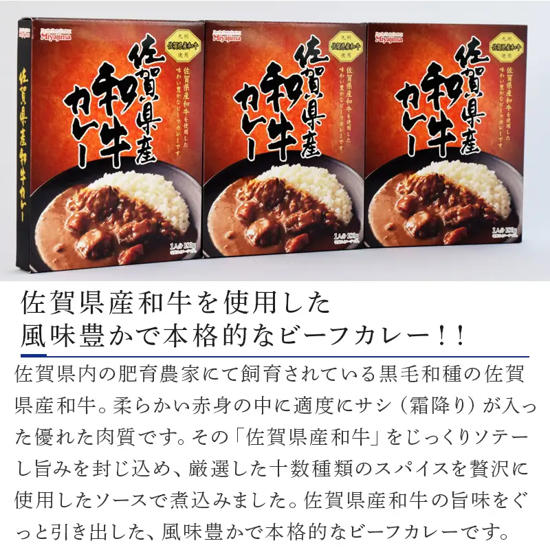 佐賀県産和牛カレー 3個セット(180g×3個)