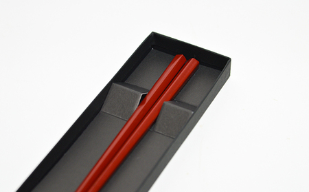 「近江の名工　石久仏壇店」　漆塗り箸　すりはがし すりはがし赤21cm
