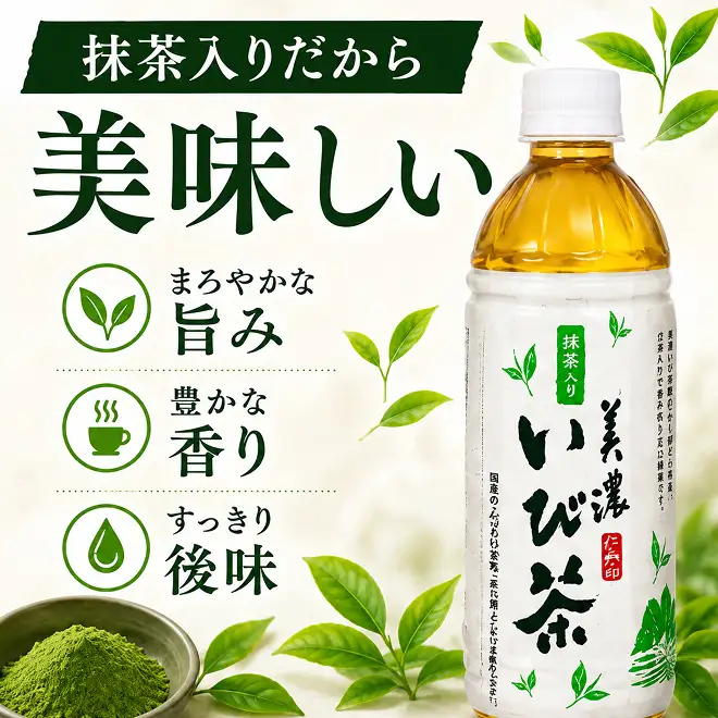 美濃いび茶(抹茶入り）500ml　1ケース24本入 お茶 緑茶 ペットボトル 緑茶飲料 