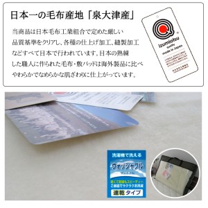 C.R.P加工 メリノウール敷きパッド シングル アイボリー 1枚 31000IV [2358]